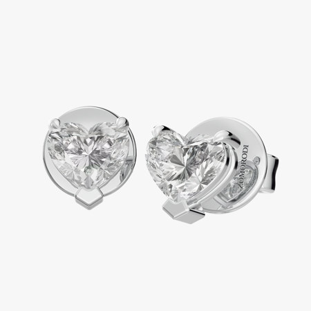 Holly Heart-Cut Diamond Stud Earrings